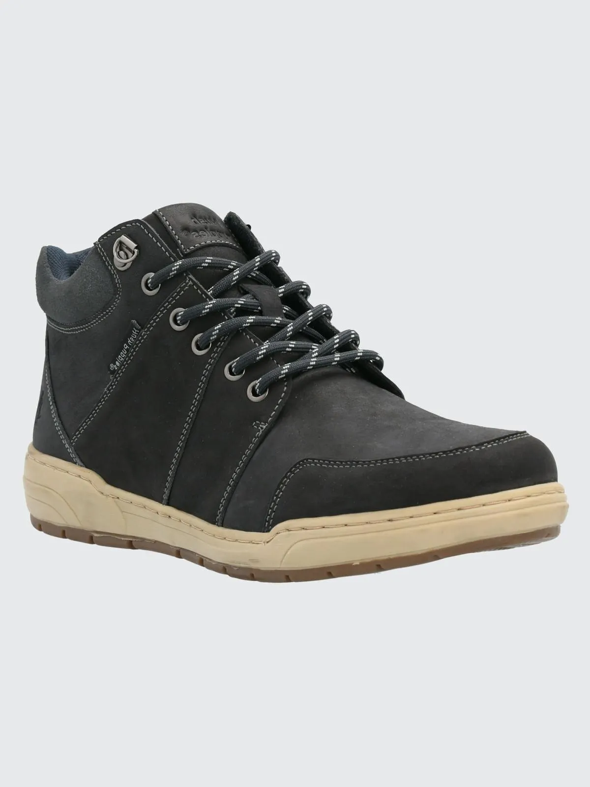 Botin Cuero Hombre Fiord Gris Oscuro Hush Puppies