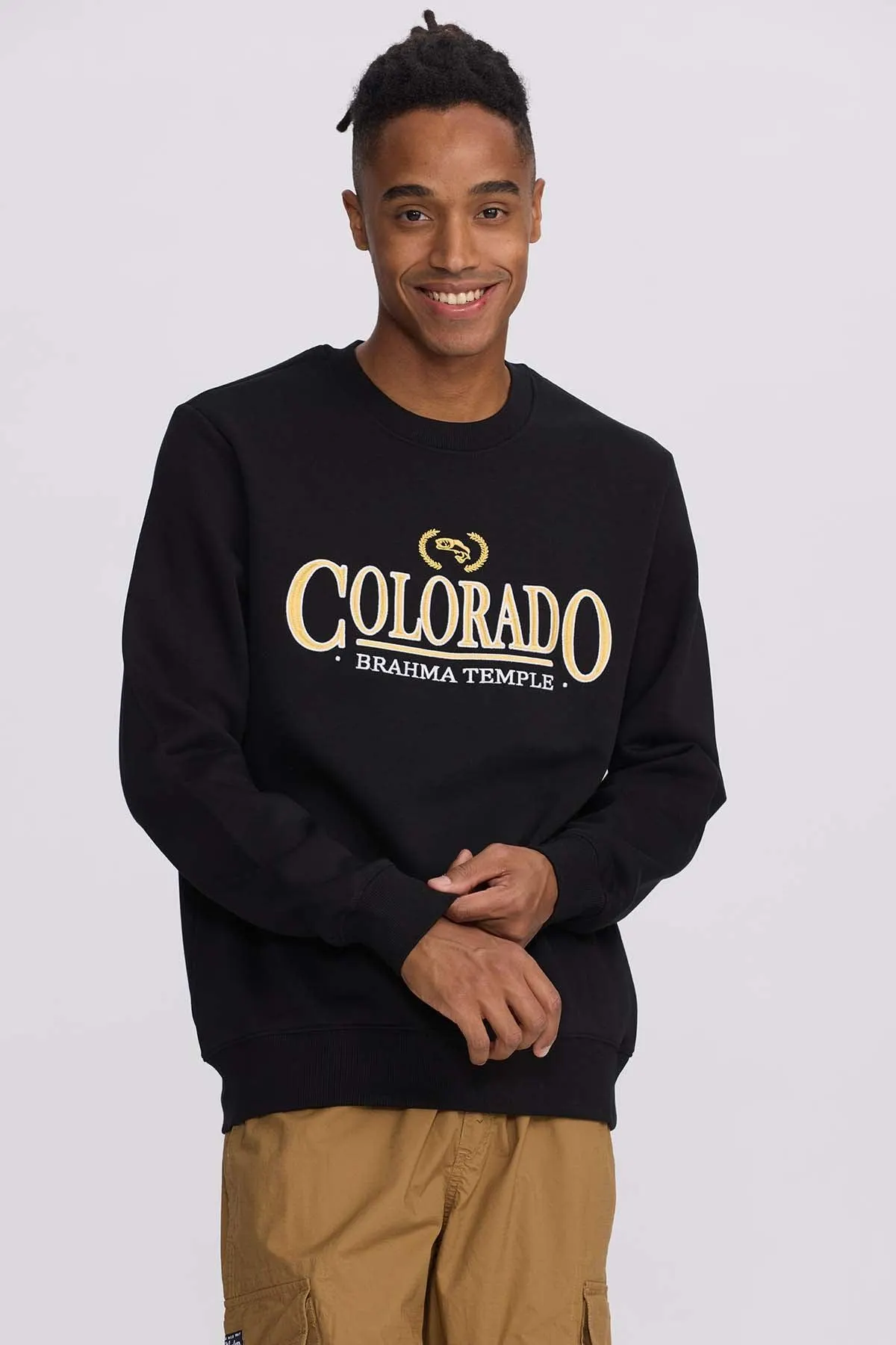 Polerón Hombre Print Central Negro