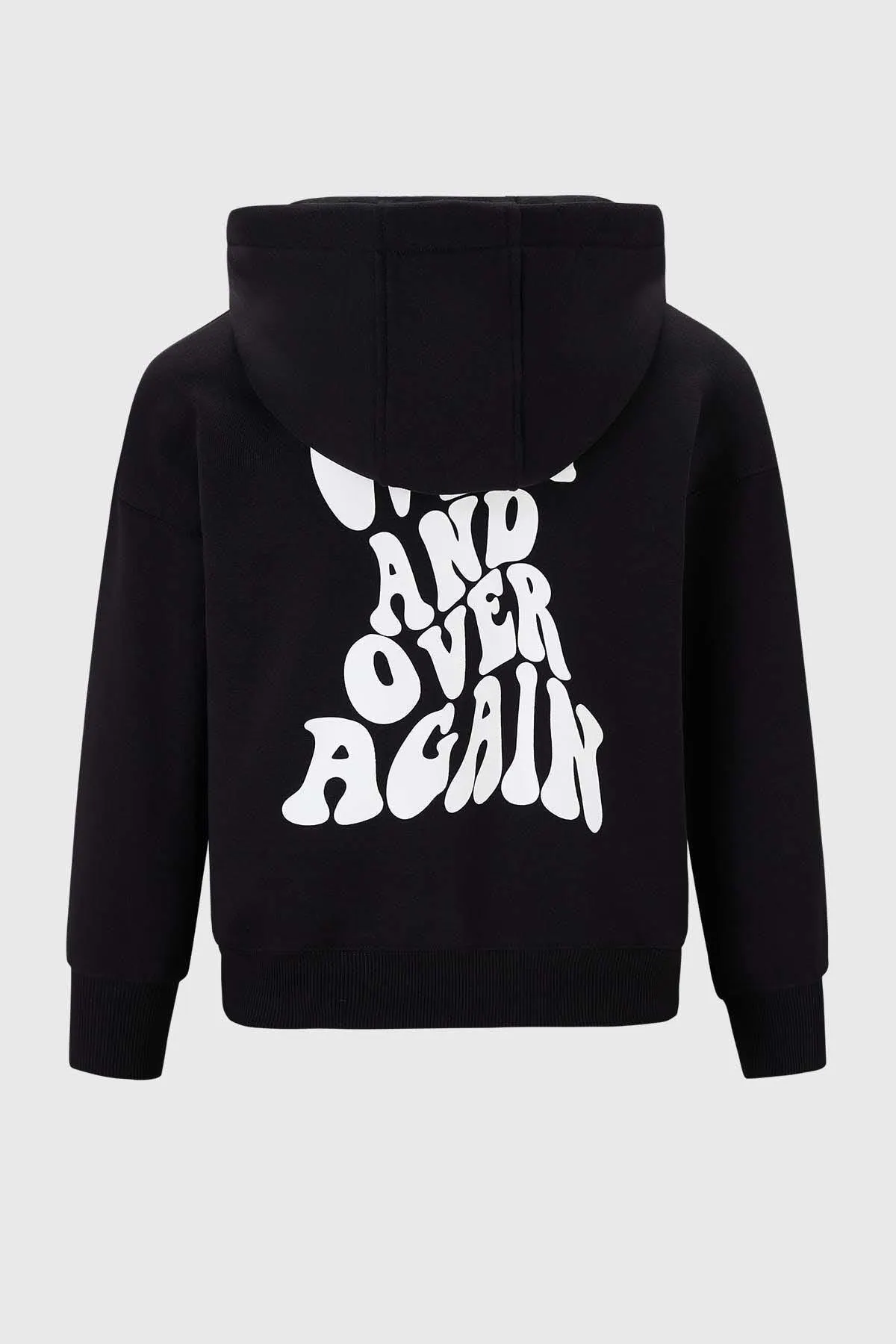 Polerón Niña Oversize Print Marengo