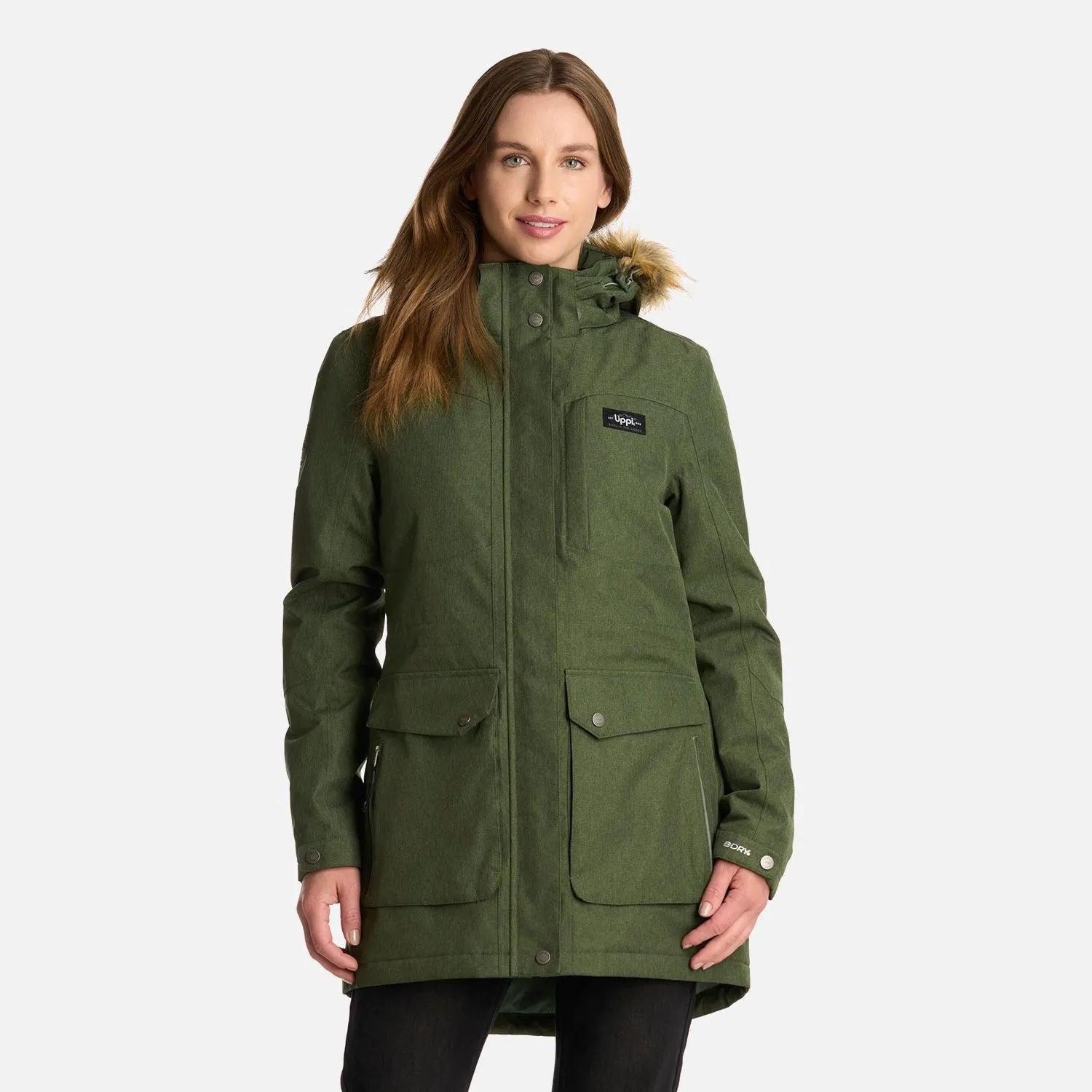 Chaqueta Mujer Roble B-Dry Hoody Jacket Melange Verde Lippi