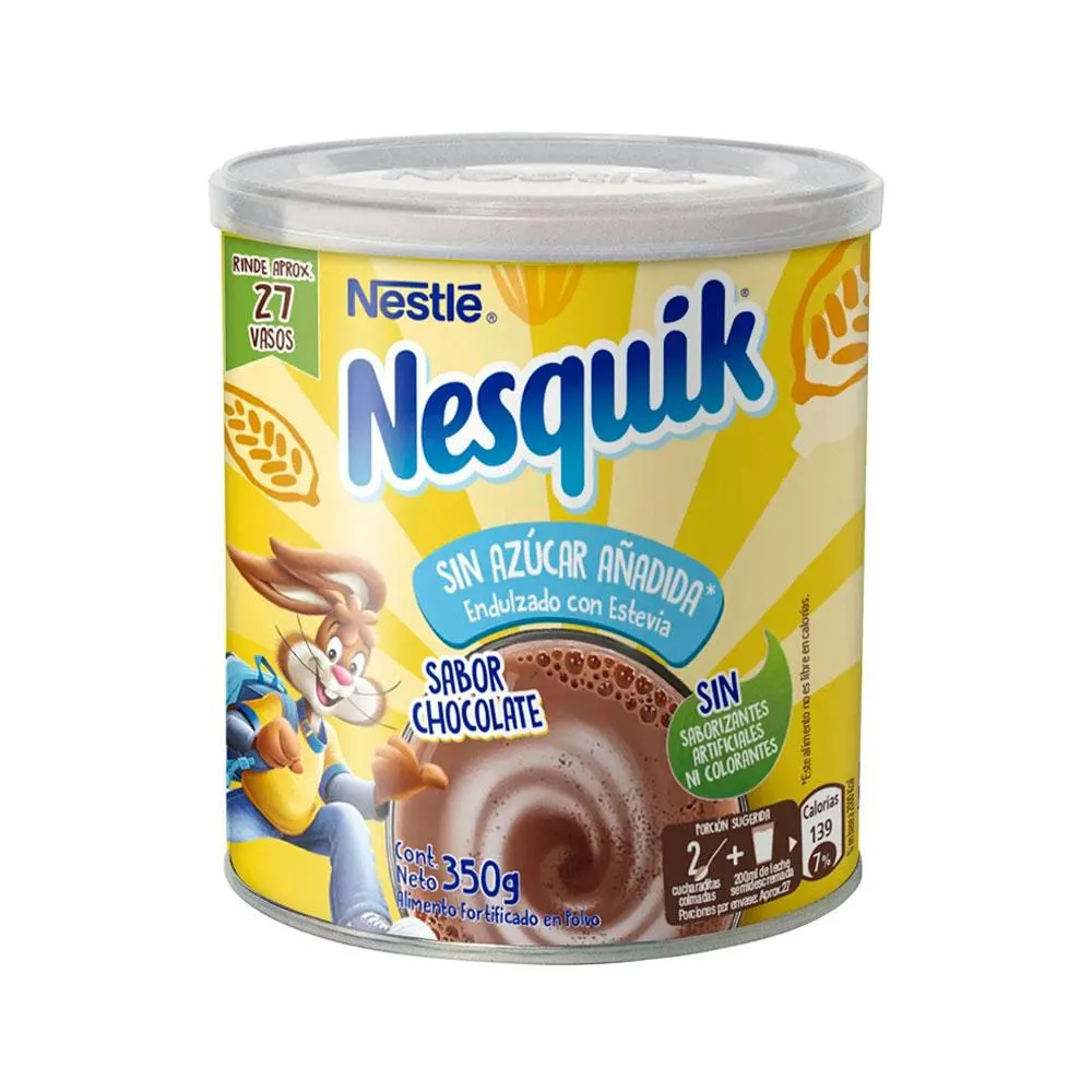 Nesquik Chocolate S/Azúcar 350 Gr
