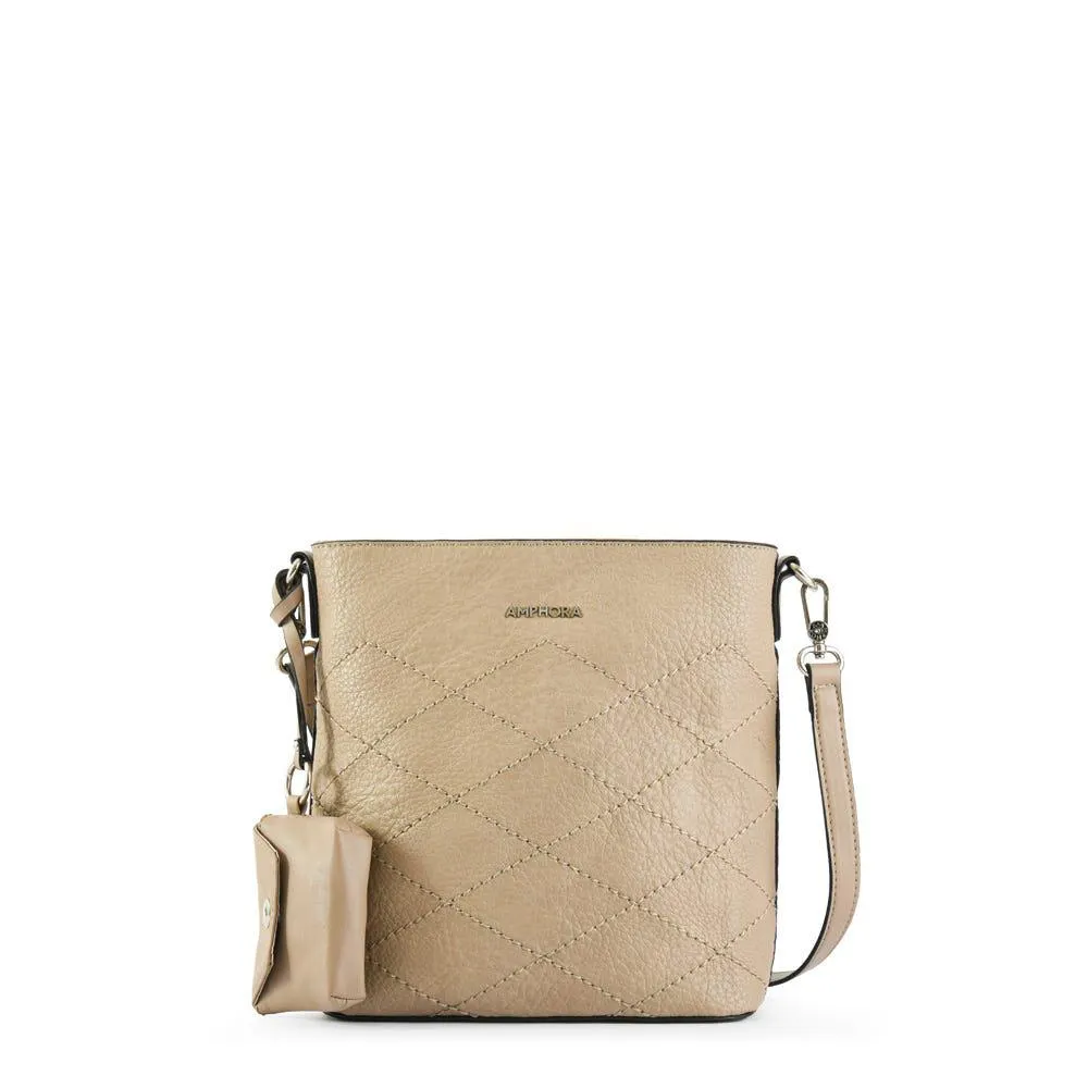 Uranita cartera bandolera mediana taupe