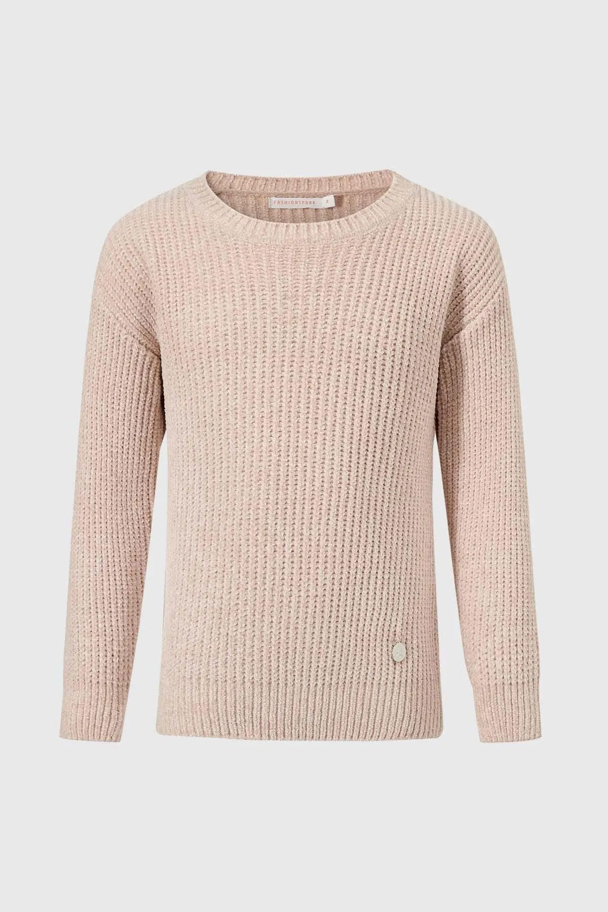 Sweater Niña Chenille Crudo