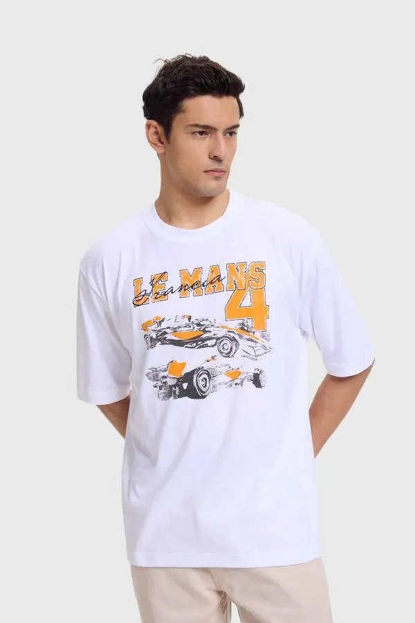 Polera hombre estampado blanco iii fsp