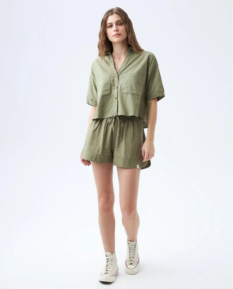 Short enresortado en cintura para mujer