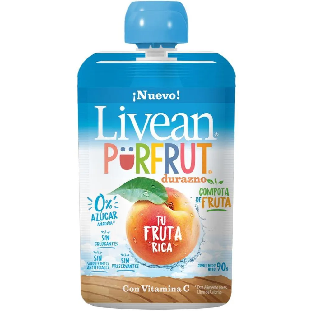Compota pouch durazno