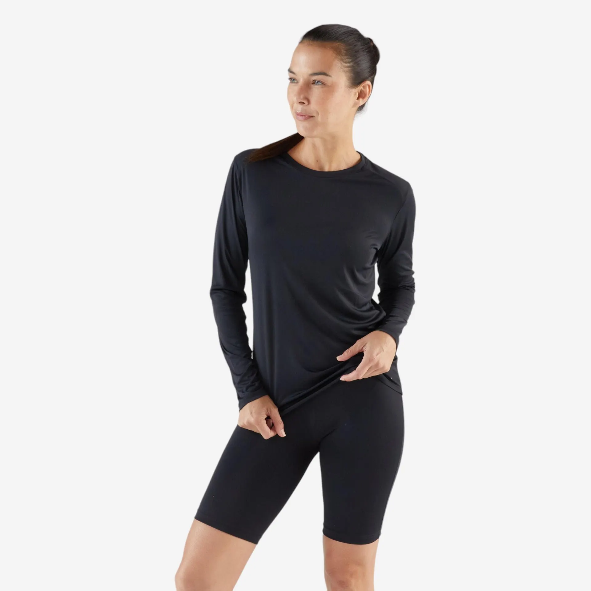 POLERA MUJER MANGA LARGA SUN PROTECT NEGRO