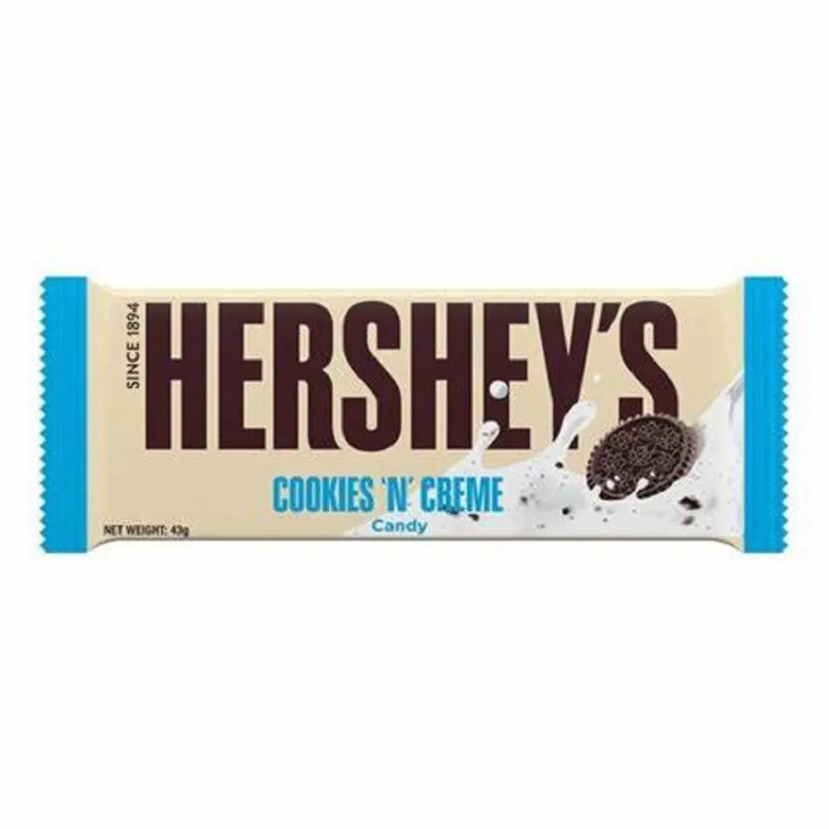 2 x Chocolate Barra Cookies&Cream O Leche Hersheys 43 Grs