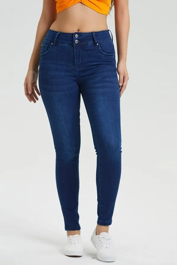 Jeans skinny kim lavado azul oscuro
