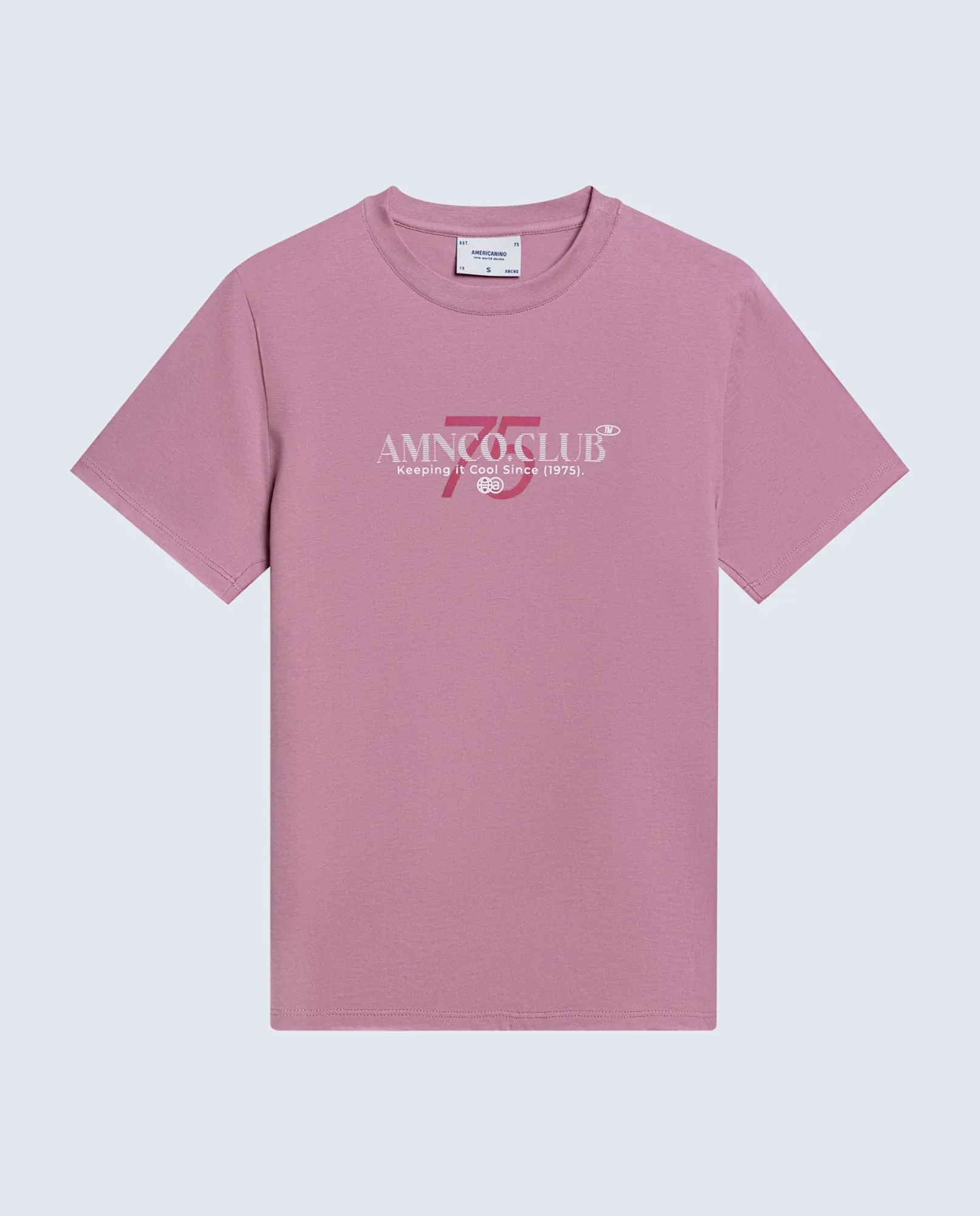 Camiseta slim algodón texto tipográfico