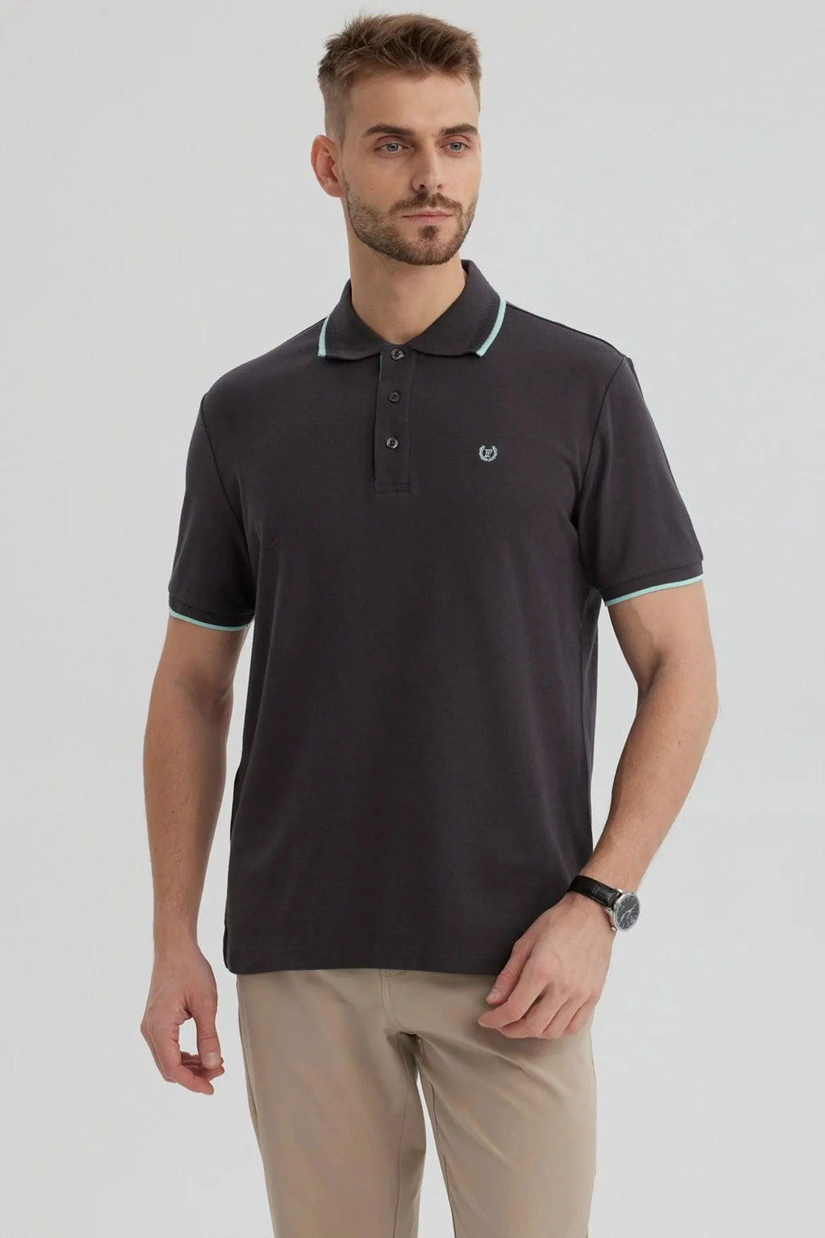 Polera Hombre Pique Básica Lisa Marengo