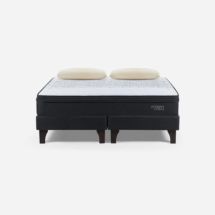 Cama Tempo 2 Plazas + Almohadas Esencial