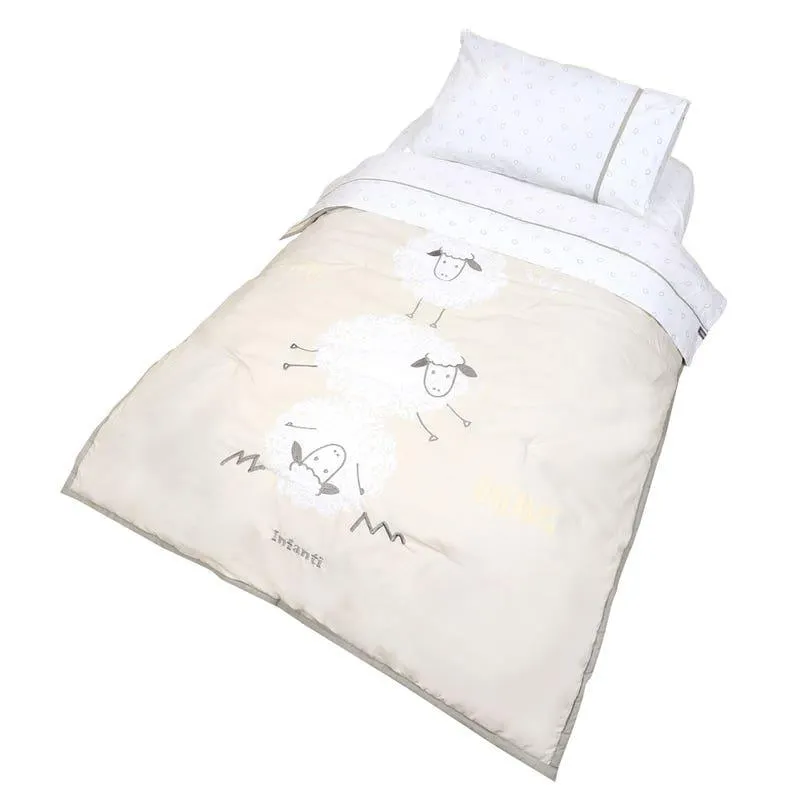 Set De Cuna Playard Sábanas Más Cobertor Y Funda Ovejas