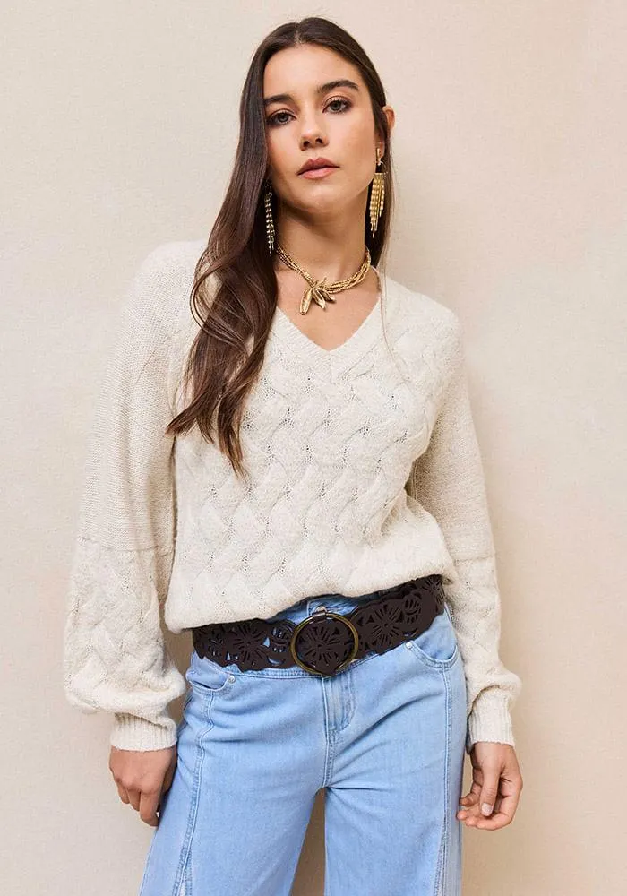 Sweater diseño trenzado