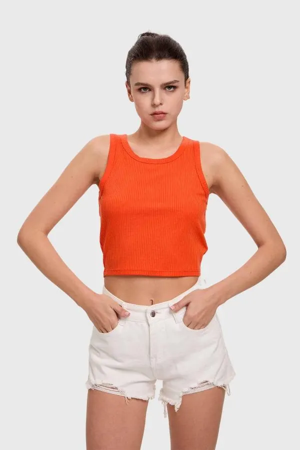 Polera mujer sudadera naranjo