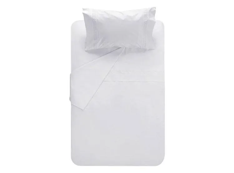 JUEGO DE SABANAS NINA HERRERA TRENZA 1.5PL BLANCO