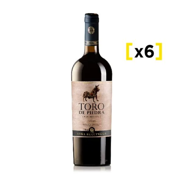 Vino Toro de Piedra Gran Reserva Carmenere x6 750cc | Liquidos.cl