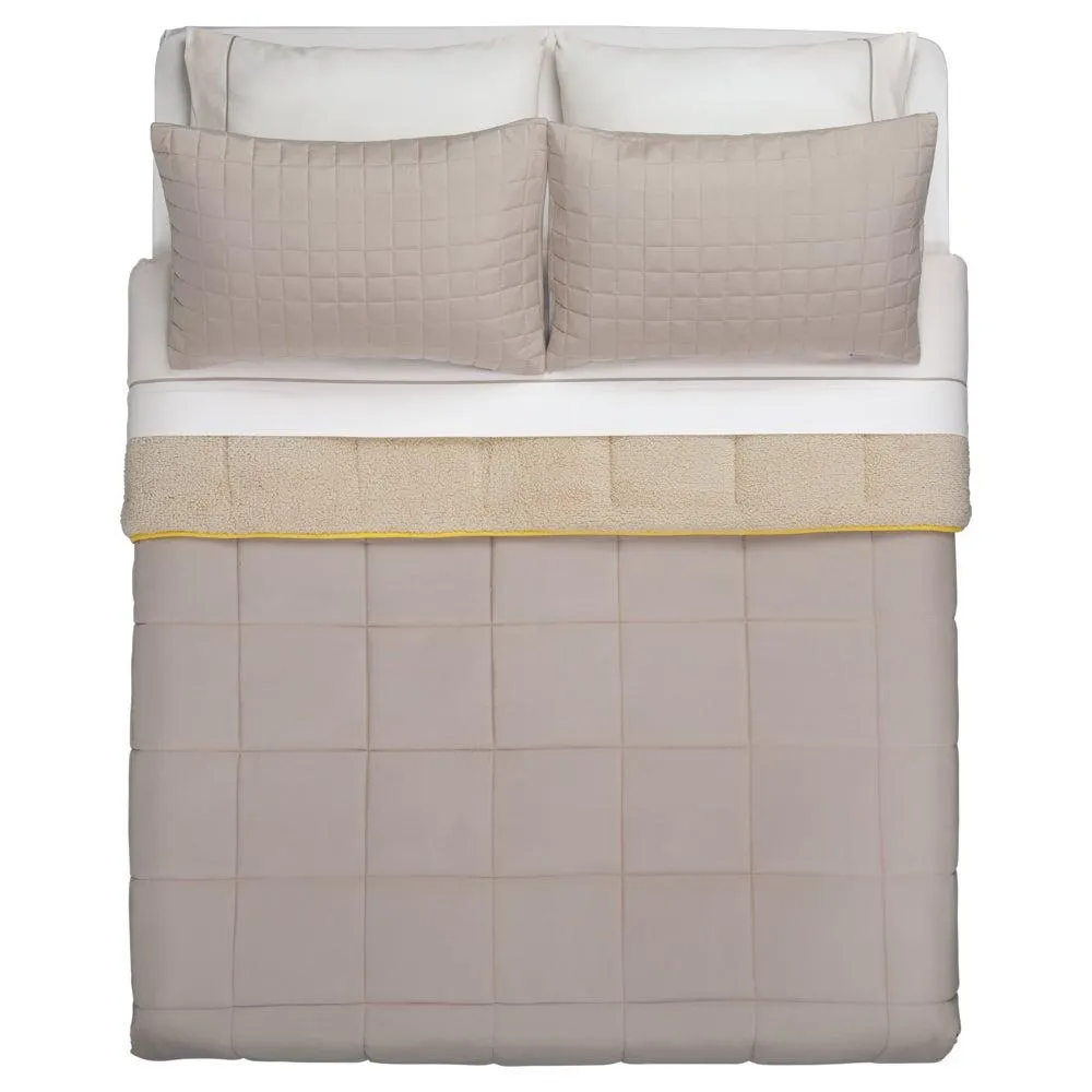 Set Tu Cama Lista Cobertor con Cordero y Sábanas 1.5 plaza