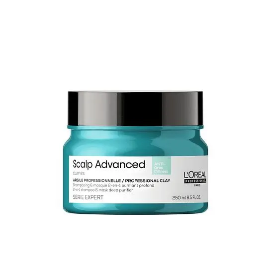 Máscara 2 En 1 Limpieza Profunda Cabello Graso Scalp Advanced 250ml Serie Expert L'Oréal Professionnel