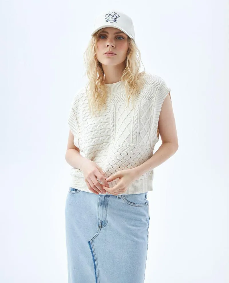 Chaleco tejido para mujer