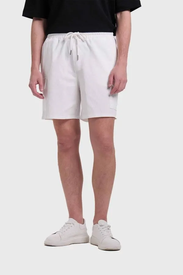 Bermuda hombre textura blanco