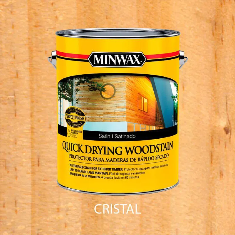 Protector De Madera 3,785 Lt Classic Woodstain Satin Cristal Minwax