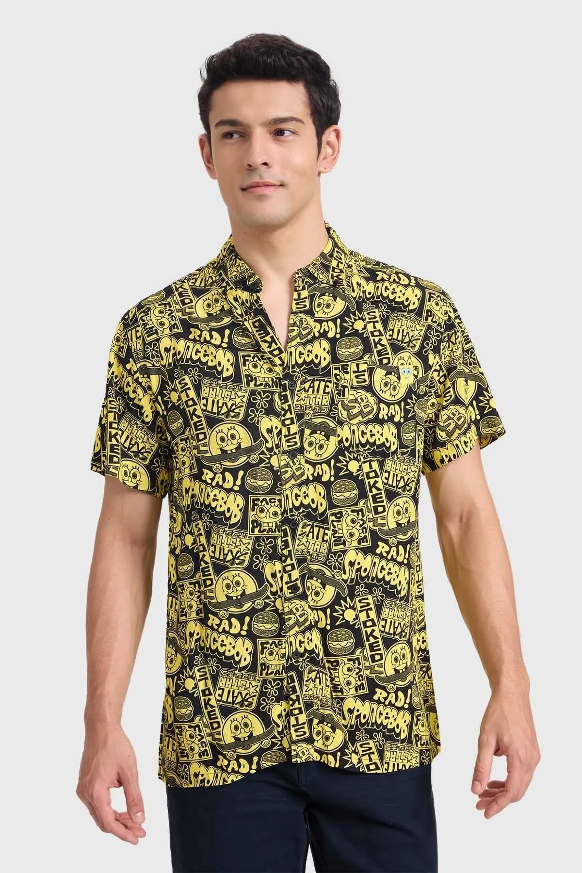 Camisa Hombre Bob Esponja Amarillo