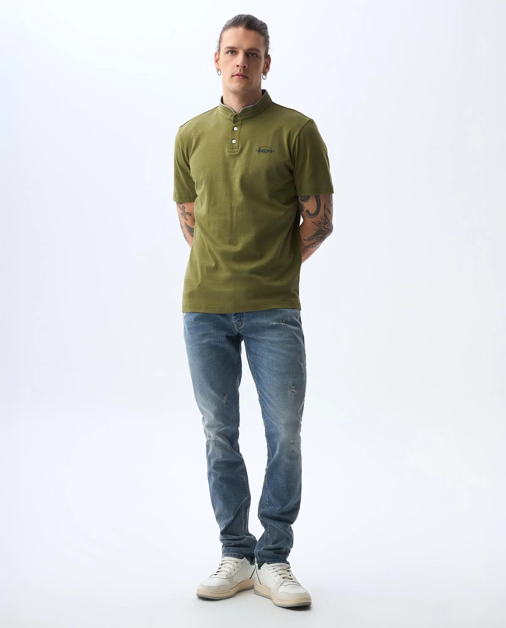 Polo cuello neru para hombre