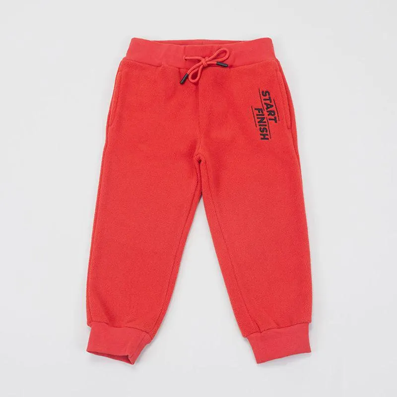 Pantalón de Buzo Bebe Niño Polar Core Rojo