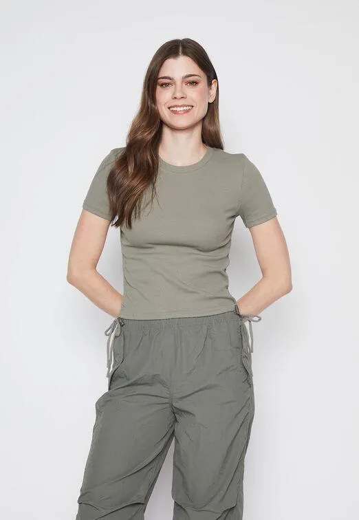 Polera Mujer Verde Rib Costado Family Shop