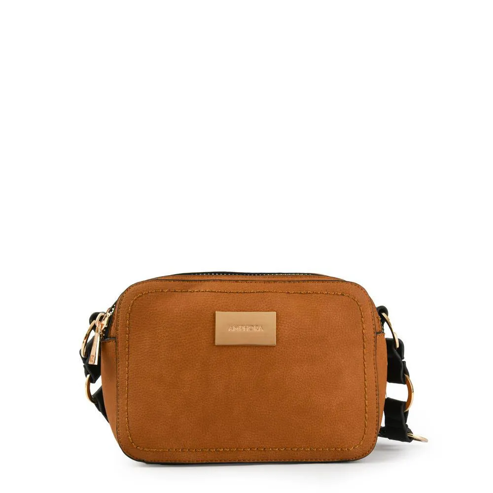 Keyden cartera bandolera mediana camel