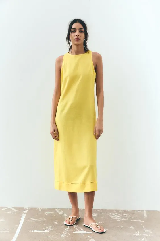 VESTIDO ZW COLLECTION CON LINO