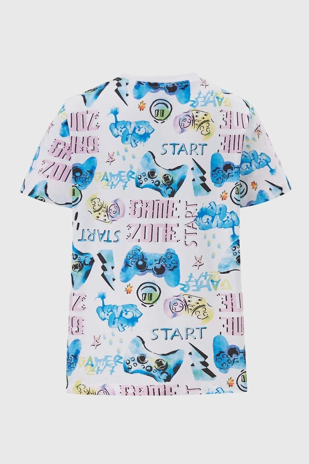 Polera Niño Print Blanco