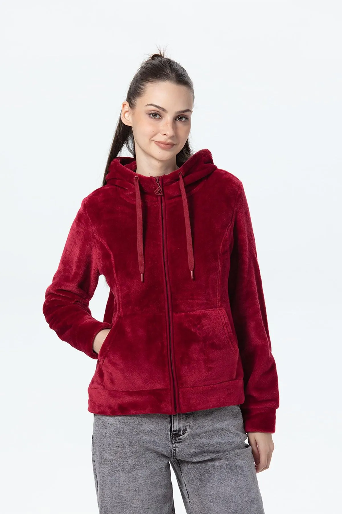 Polar Mujer Entallado Burdeo