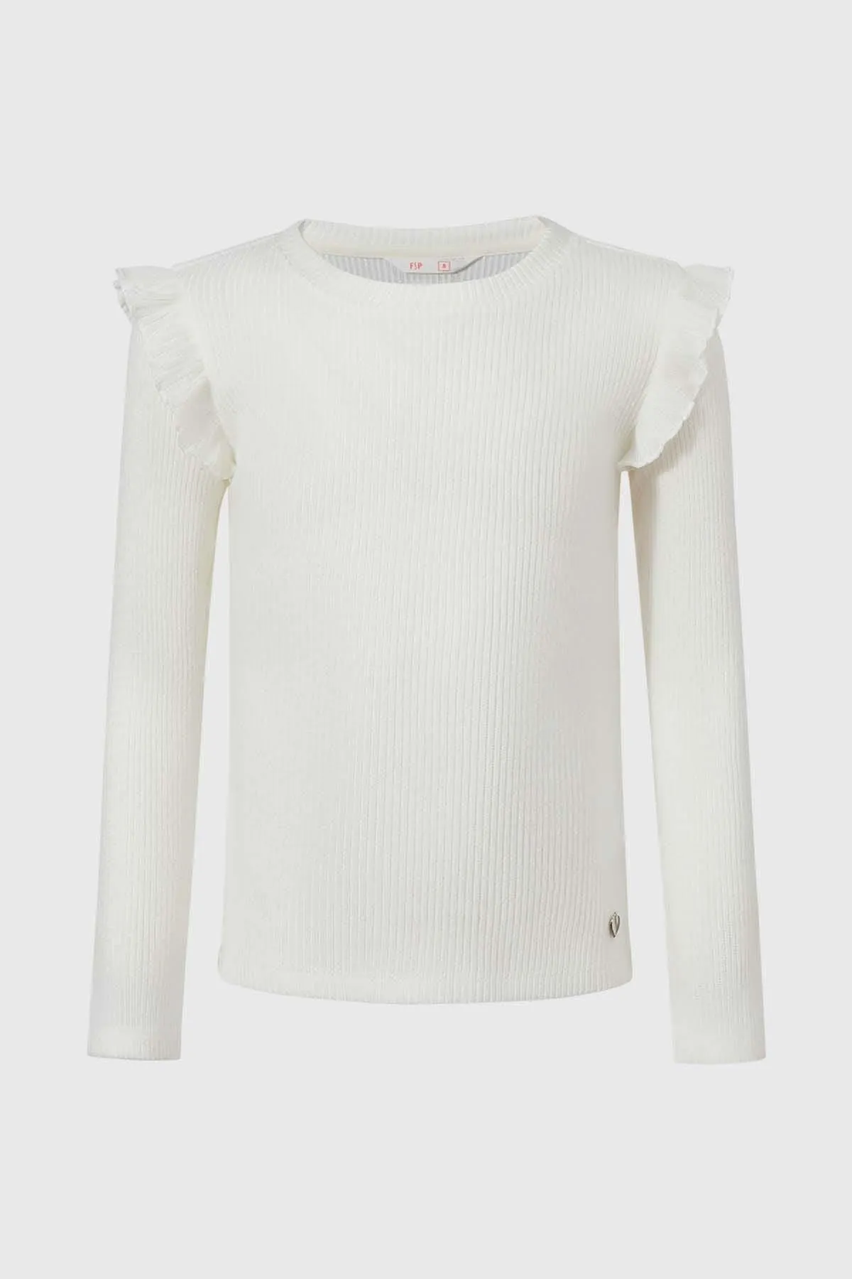 Polera Niña Con Vuelos Crudo