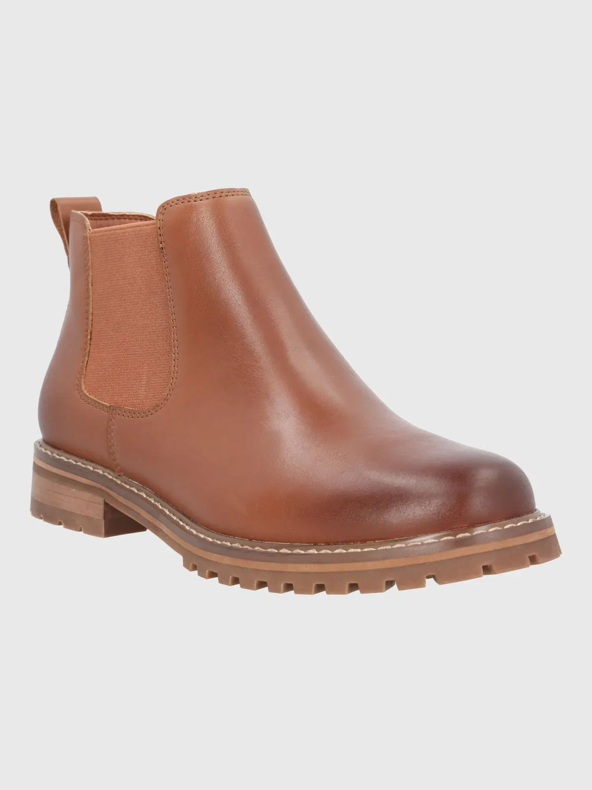 Botin Cuero Mujer Leri Chelsea Café Hush Puppies