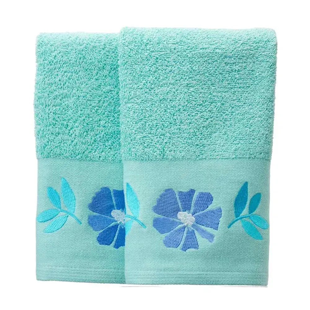 Set Toallas Visita 2 Piezas Pradera Turquesa