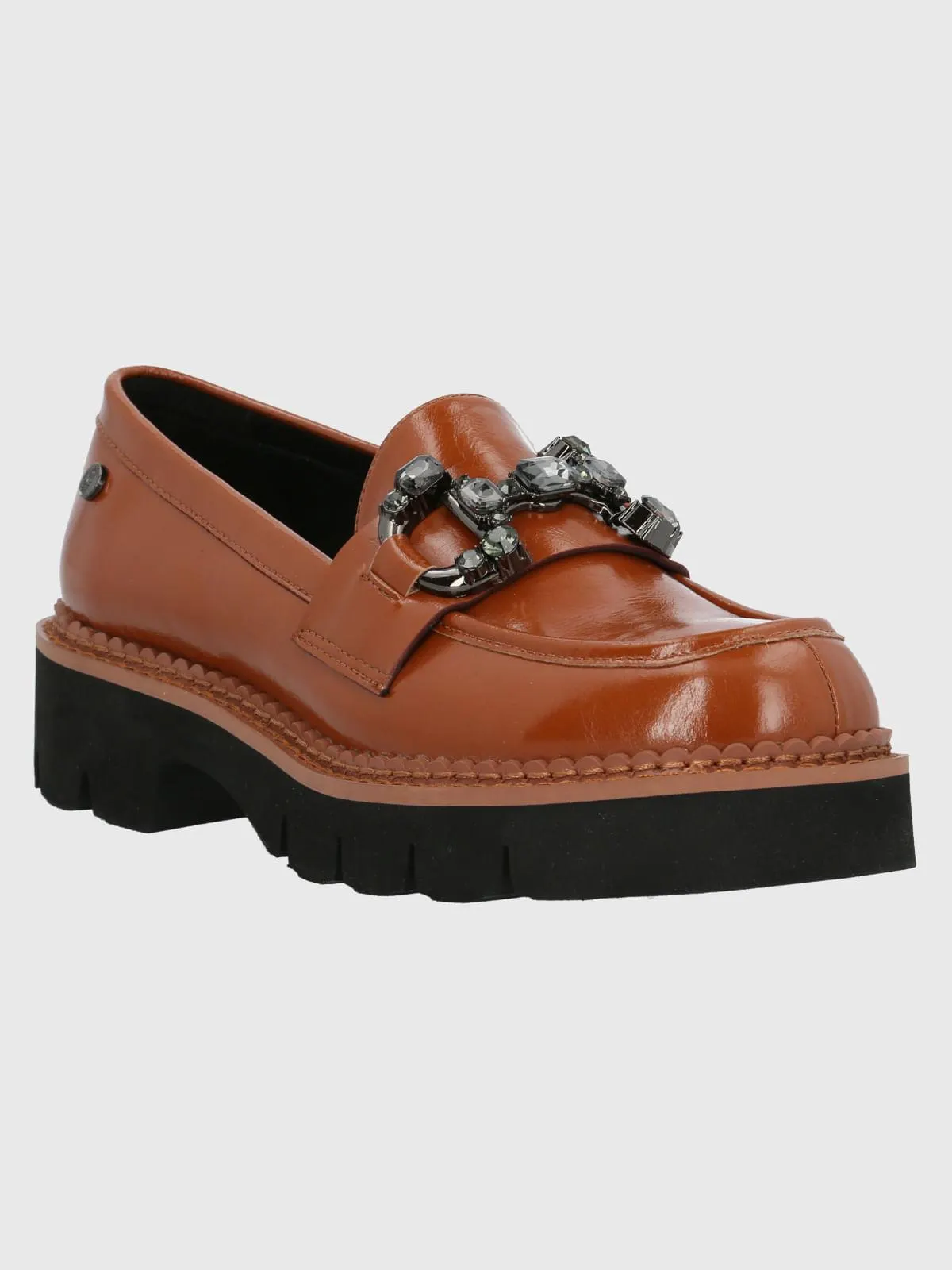 Mocasin Cuero Mujer Salone Café Hush Puppies