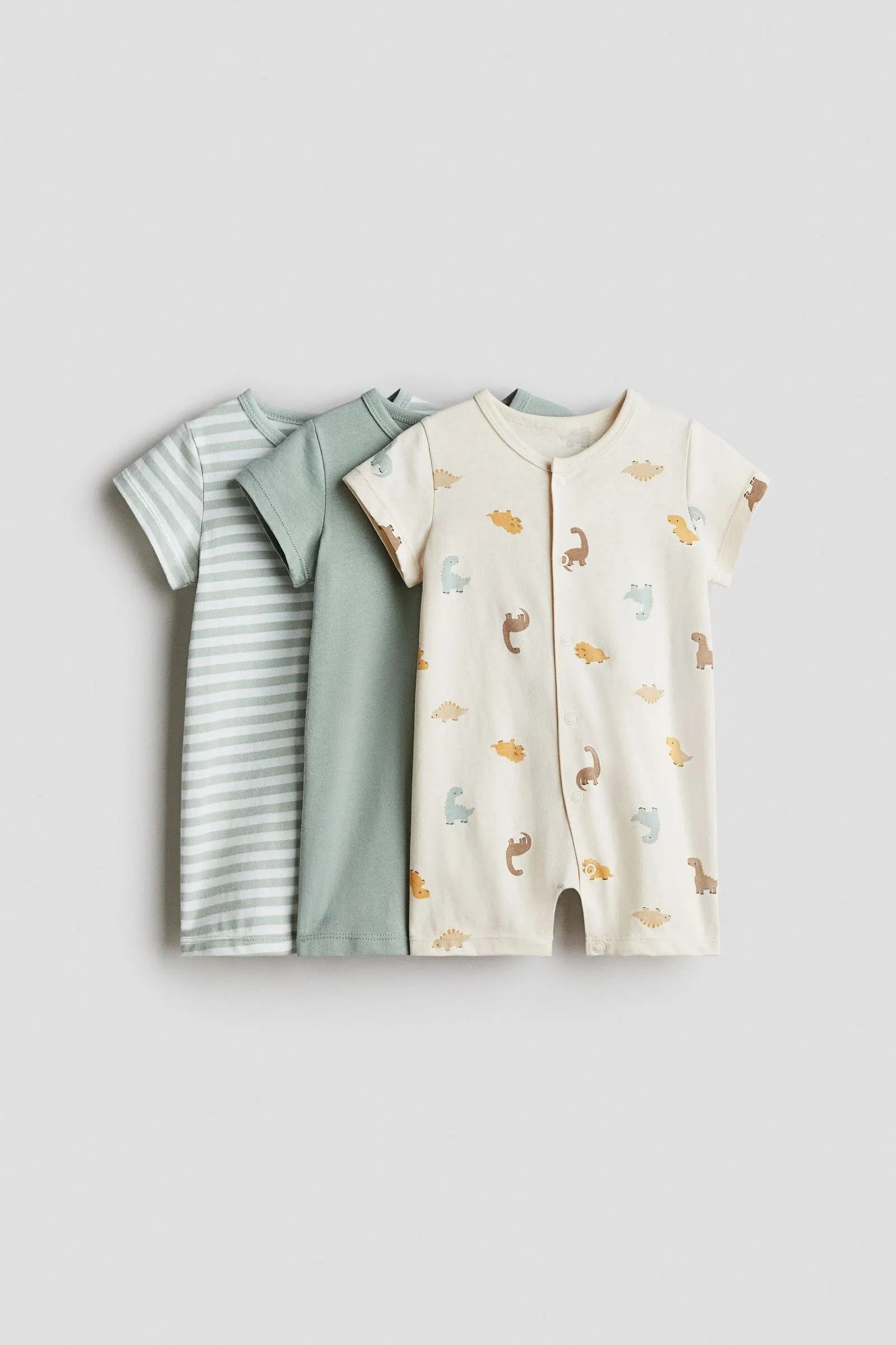 Pack de 3 pijamas enteritos de algodón