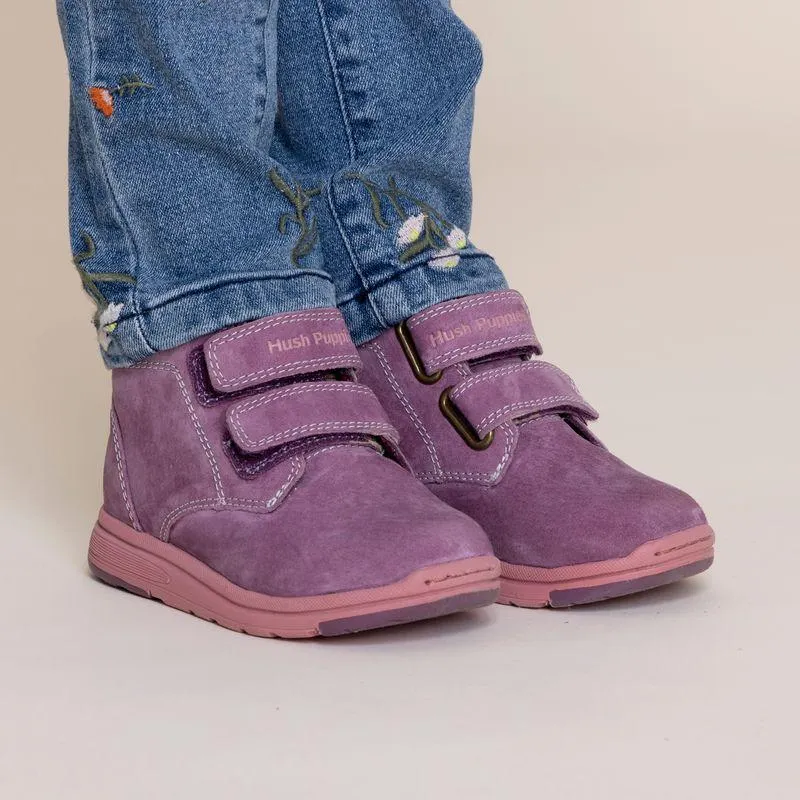 Botín Cuero Niña New Villa Morado