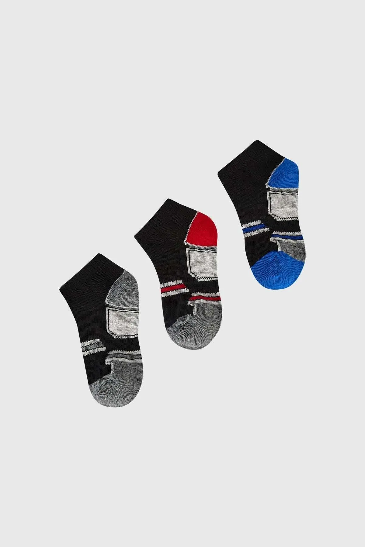 Calceta Deportiva Niño Tripack Negro