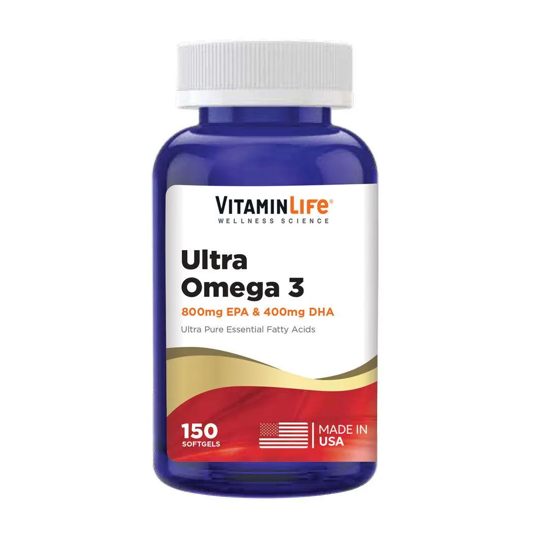 Omega 3 Ultra VitaminLife 150 Softgels