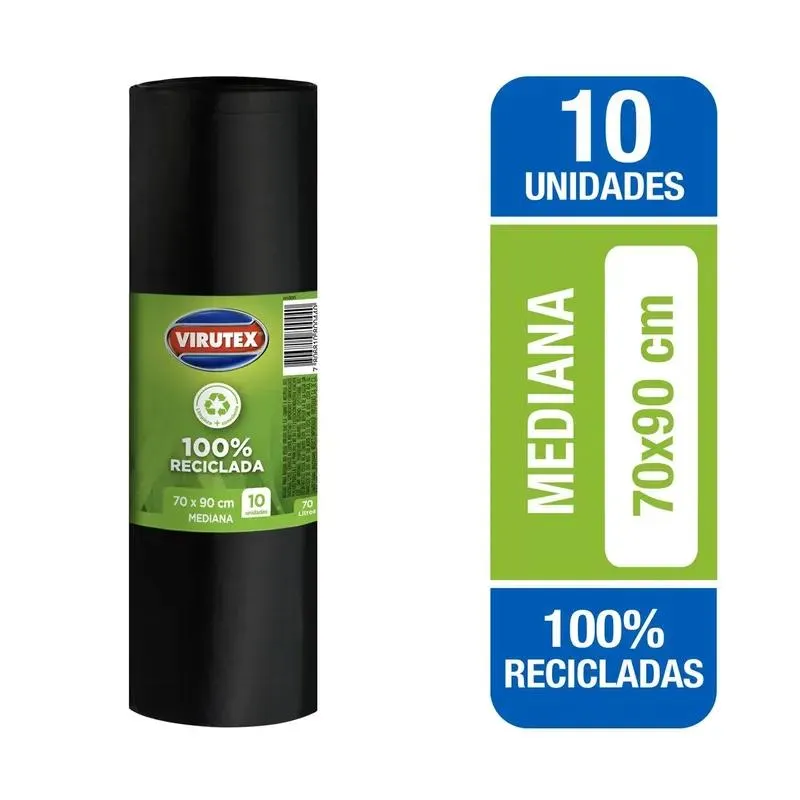 Bolsa Biodegrabale Mediana Virutex Rollo 70x90 cm 10 Un