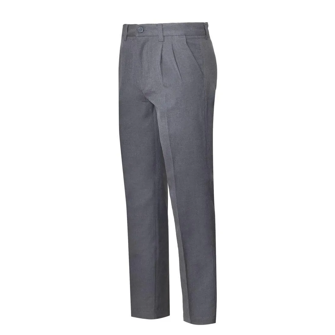 Pantalón Clásico Pinzado Gris Escolar Juvenil Hombre