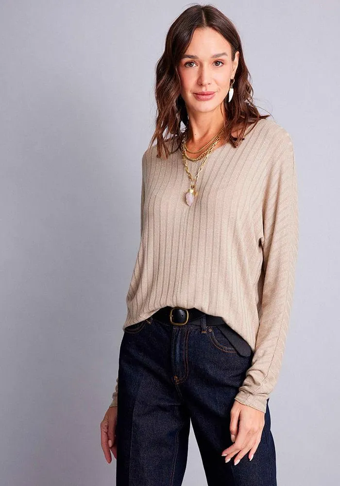 Polera Remallado Cuello Lurex