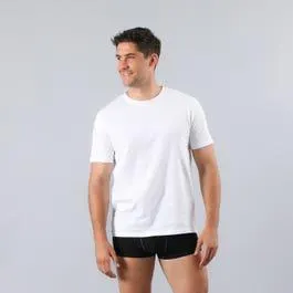 Camiseta Cuello Redondo Hombre M/Corta 50751 Blanco