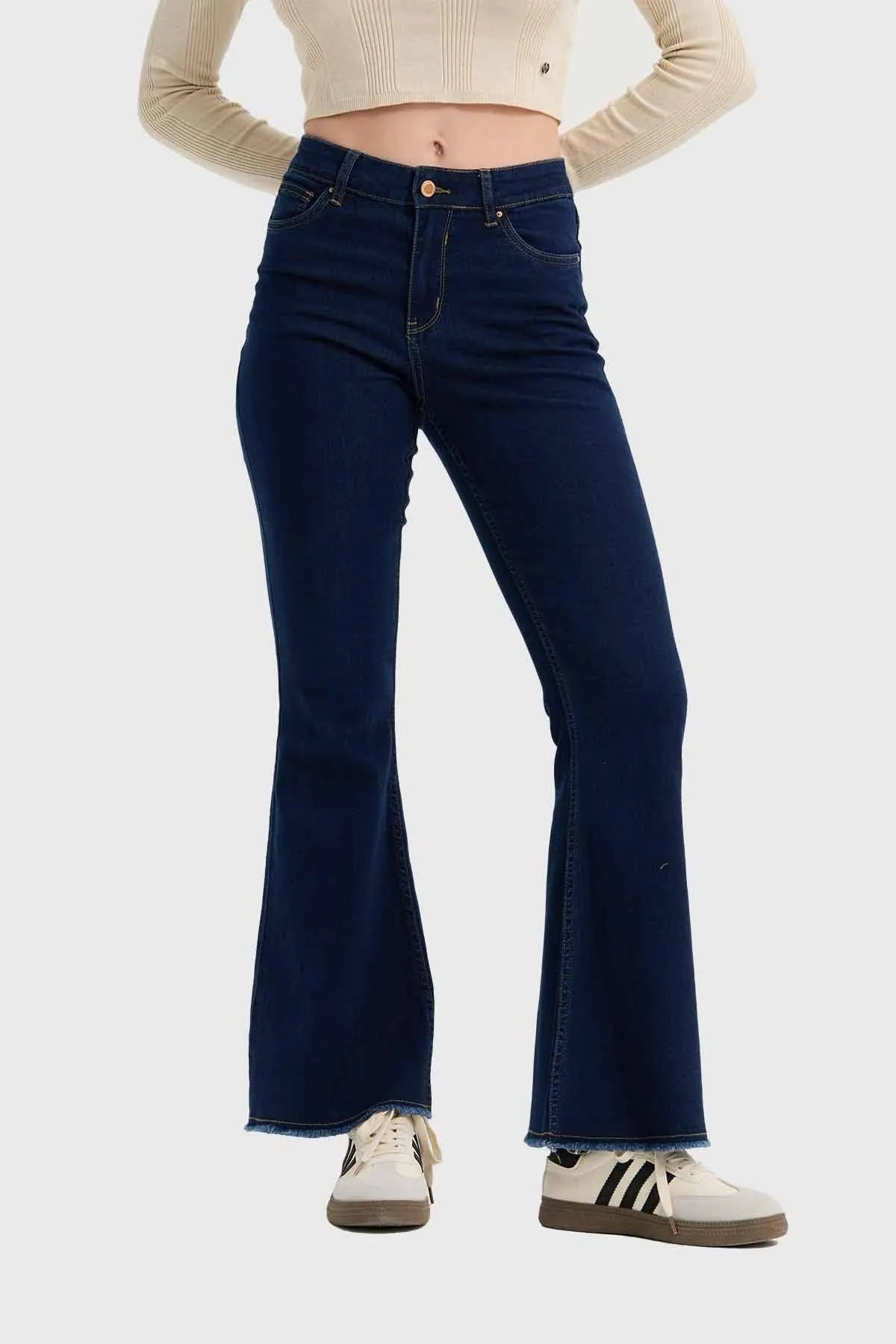 Jeans Mujer Flare Monse Azul