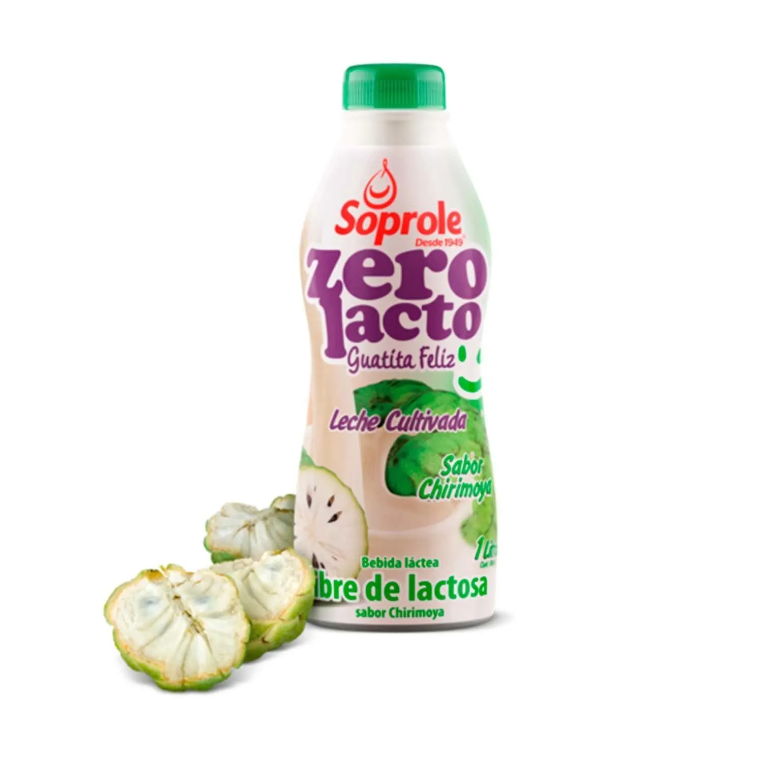 Leche Cultivada Soprole Sin Lactosa Chirimoya 1 Lt