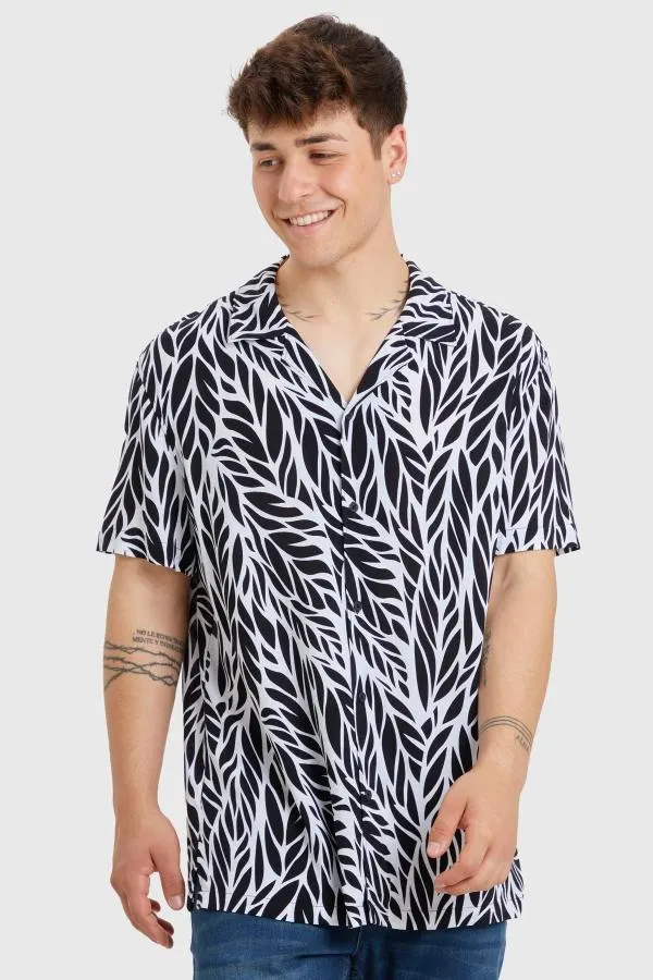 Camisa guayabera print gris