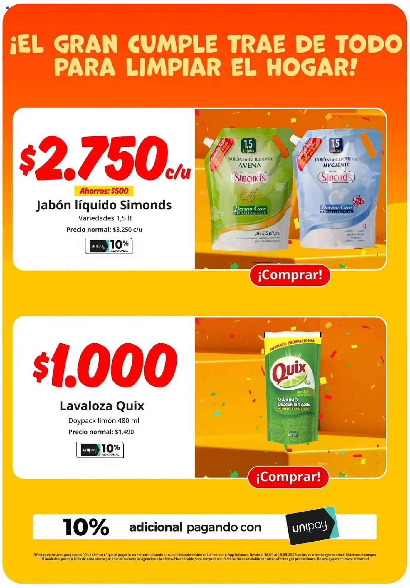 Catálogo de Catálogo Unimarc 16 de abril al 19 de mayo 2025 - Página 13